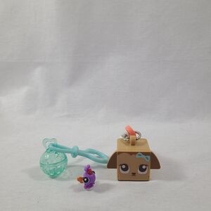 Vintage Littlest Pet shop teeniest tiniest  keychain with butterfly pet